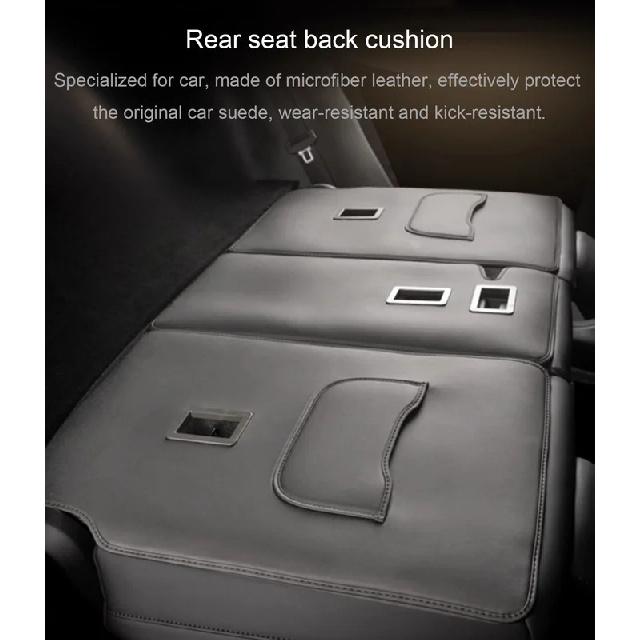 Para Tesla Model Y Couro Juniper Protetor de Encosto de Banco Traseiro Almofada Protetora de Encosto Modelo 3/Y 2021-2025 Protetor de Encosto Tapete Anti-sujeira