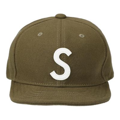 Basic Ench Cap Logo Short Cap S Logo Brim Umpire Cap Functional Hat Antibacterial Deodorizing Kids Size Moss