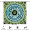 Green Blue Circular Mandala Shower Curtain For Bathroom Decor Modern Abstract Waterproof Fabric Print Shower Curtains From Home