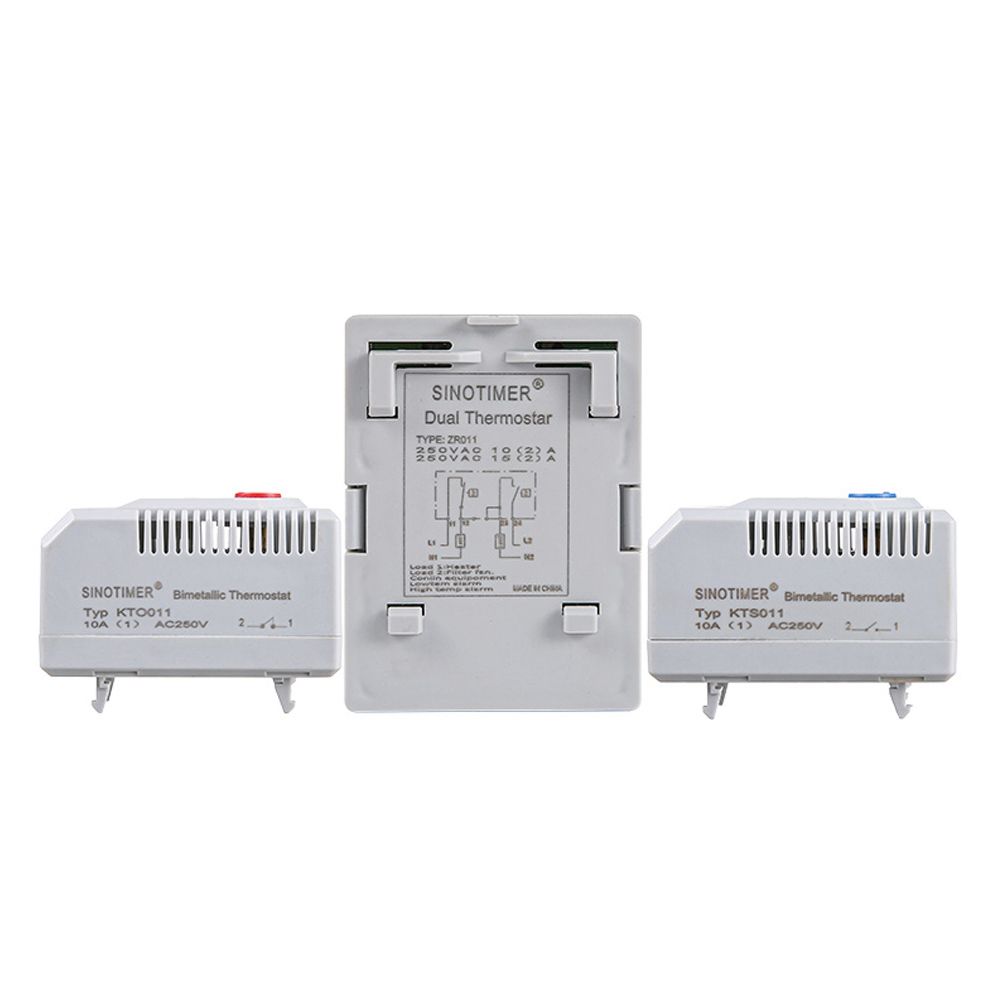 Bimetallic Normal Open Close DIN Rail Temperature Controller Thermostat Switch Thermoregulator