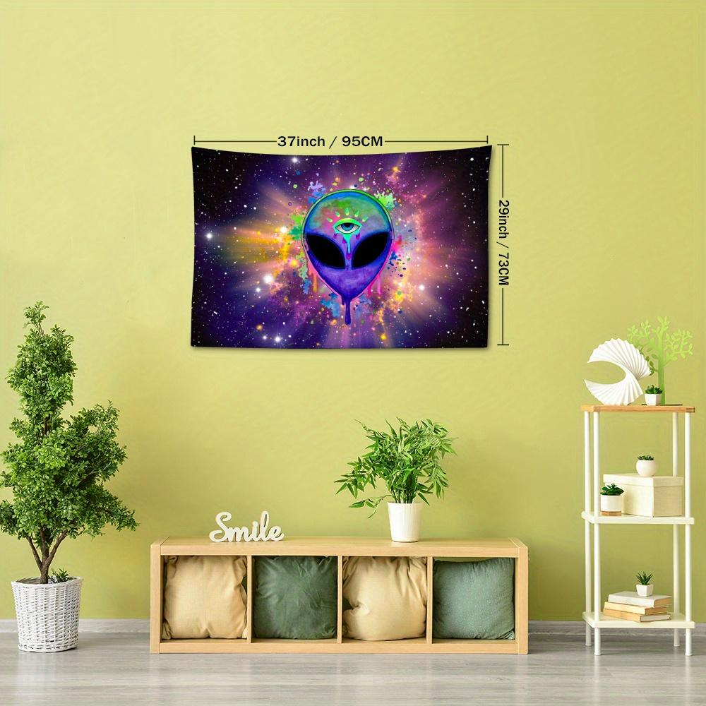 1pc Alien Purple Style Graphic Tapestry - Animal Theme Polyester Woven Wall Hanging for Bedroom, Living Room Decor - No Electricity Needed, Portrait O