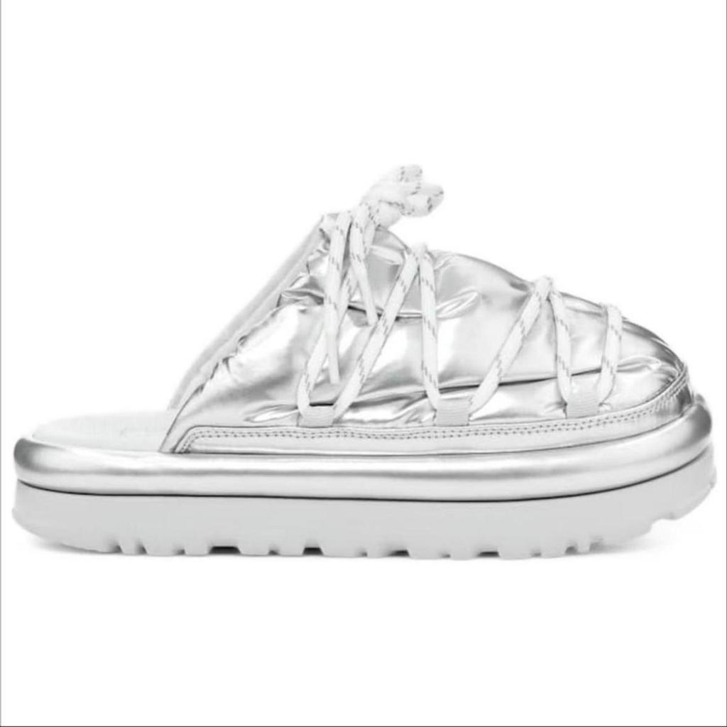 New UGG Hi Shine Spaceslider Slide Silver Women's 1149033-SLVR