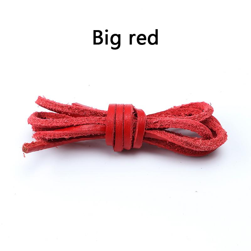 New High Quality Flat Shoelaces Solid Leather Shoe Laces Classic Multicolor Leisure Shoe Lace Outdoor Unisex Boots Shoelace