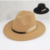 Fish Bone Accessories, Western Cowboy Hat, Fashionable and Warm Autumn and Winter Hat, Women's Wide-brimmed French Felt Top Hat, Big Head Circumfer