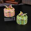 Handcrafted Enamel Butterfly Jewelry Case With Multi Functional Storage Space And Sturdy Metal Structure
