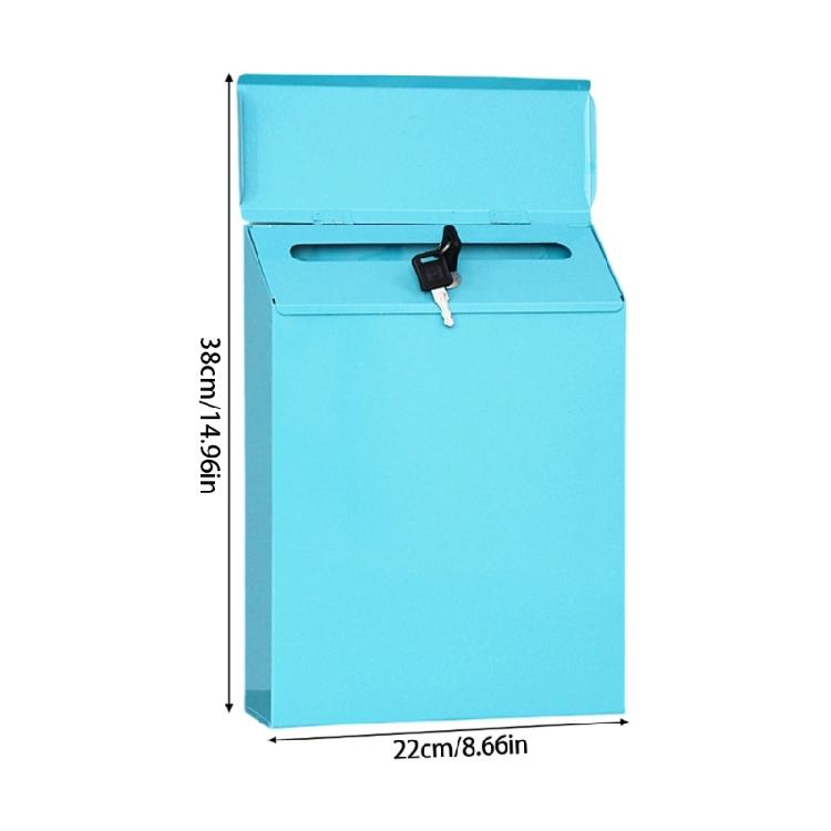 Boîte aux lettres vintage en fer forgé avec serrure Boîte aux lettres extérieure en métal Décoration à suspendre Résistante aux intempéries Convient pour les patios Jardins