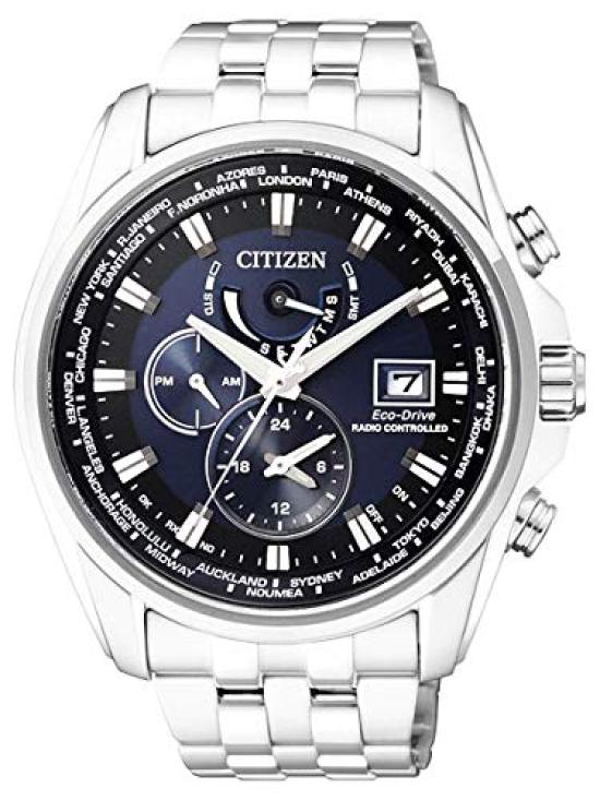 CITIZEN Solar Watch with Sapphire Made in Set Includes 13x13cm Microfiber Cloth Eco-Drive Radio-Controlled Crystal, Japan, AT9031-52L, [Imported]