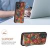 Flower Leather Phone Case for Samsung Galaxy S26 Ultra S25 Edge S24 Plus S23 Fe S22 S21 S20 Invisible Card Holder Design Cover