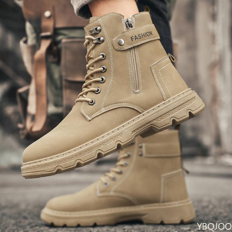 New Trendy High Top Men's Shoes Spring and Autumn New Design Sports Mountaineering Men's Versatile Casual Vulcanized Shoes