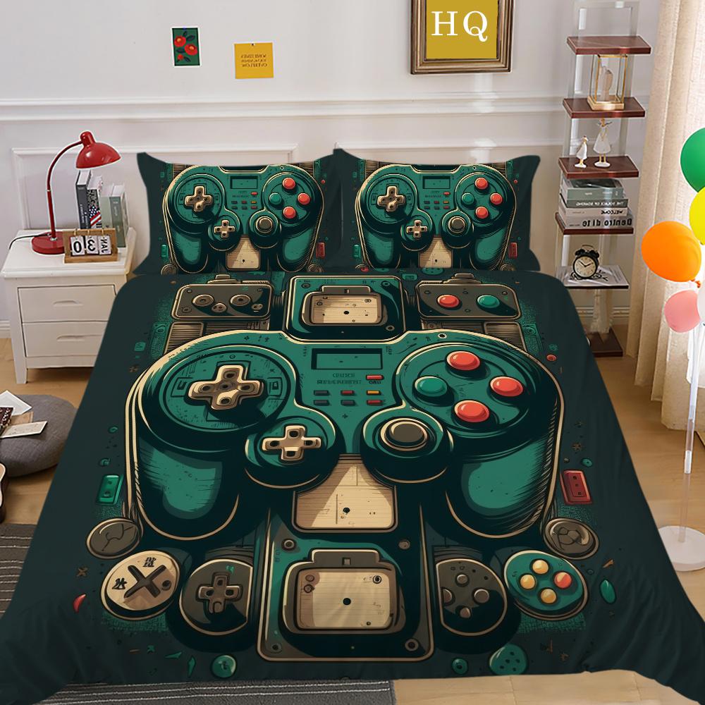 3D Game Console Printing Comforter Cover Set Twin Size Bed Set Cover Children High Quality Luxury Bed Set