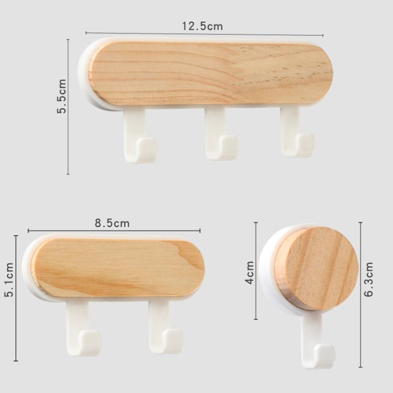 

3PCS/SET Wooden Coat Hooks Bag Hat Hangers Wall Hanging Hook Clothes Key Holder Home Decoration Accessories 3pcs/set зелений