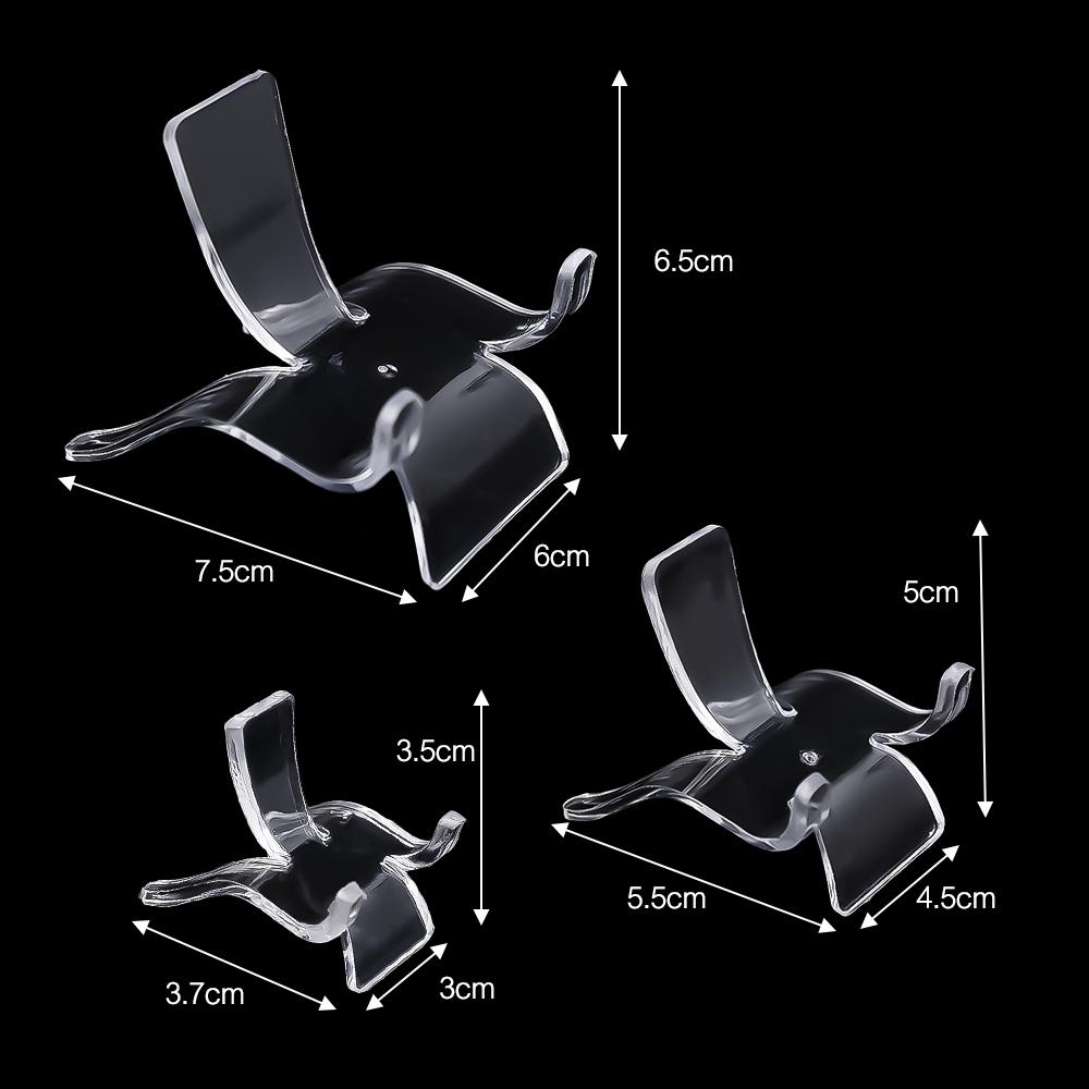1/10Pcs Mini Acrylic Stand Easel Clear Mineral Rock Pedestal Holder Coin Watch Support Display Rack for Exhibitions Home Decor