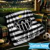 Custom Name Atletico Mineiro Flannel Blanket, Use for Birthday/Holiday Gift, Soft Blanket for Sofa/Bed/Camping/Office, Home Decor