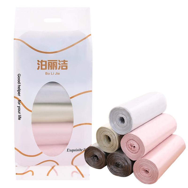 6 Rolls of 120 Thickened Plain Garbage Bags Large Kitchen and Bathroom Household Plastic Bags