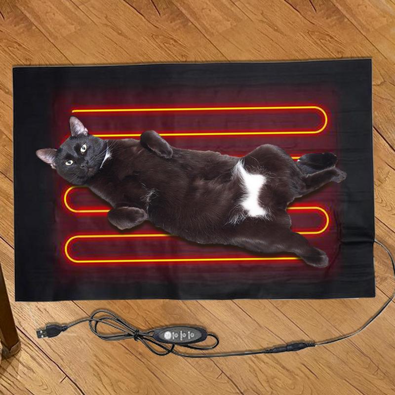 Wasserdichte Haustier-Heizmatte Sichere Temperatureinstellung Katze Hund Heizmatte Reptil Heizmatte USB Welpen Heizmatte Für den Winter