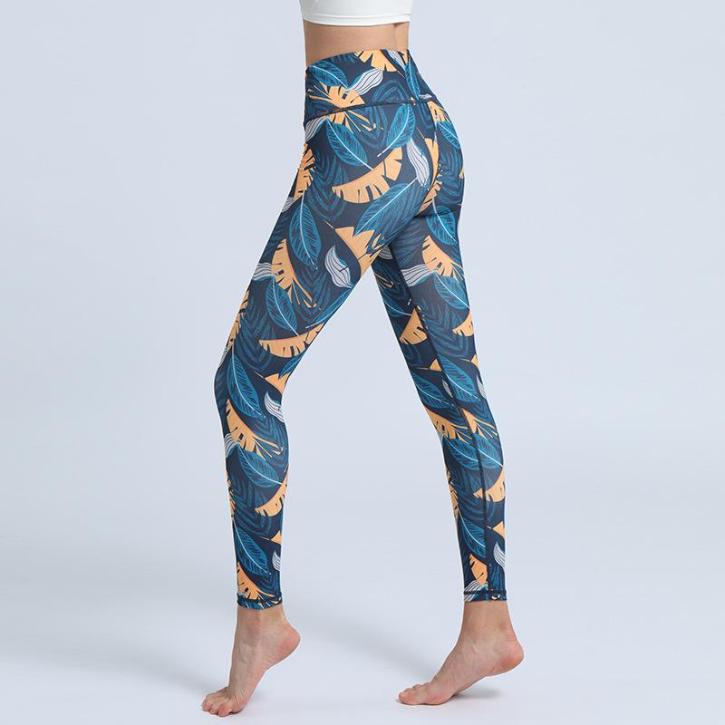 New Print Yoga Leggings for Women High-Waisted Butt-Lifting Sports Tights Yoga Fitness Base Layer Leggings