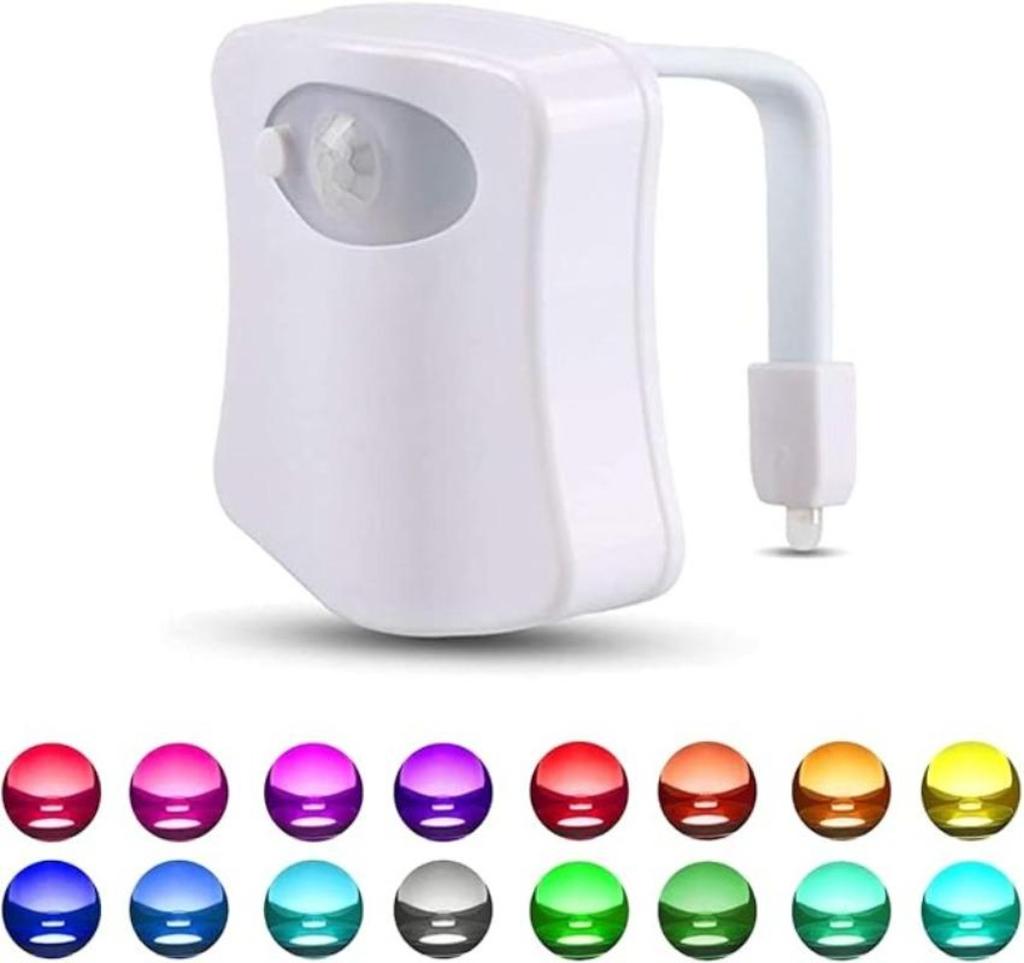 Toilet Night Light Motion Sensor Light Toilet LED Light 8/16 Color Rechargeable LED Night Lamp For Bathroom Washroom Decoration