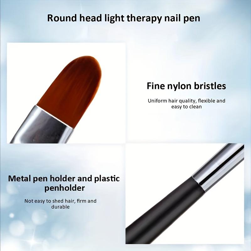 1pc Round Head Nail Pen Gel Extension Brush for DIY Manicure, Acrylic Coating Tool, Unscented, Nail Art Accessory, Nail Art Brush
