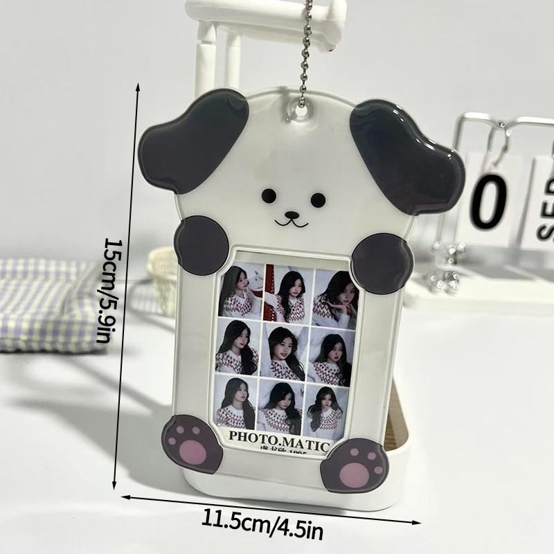 

Cute Animal Photocard Holder K-Pop Idol Photo Card Sleeves With Keychain Id Badge Holder Card Protector Anime Game Peripheral