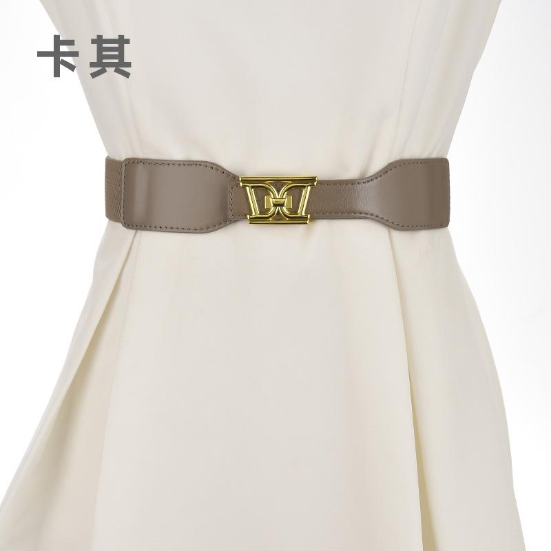 Black Belt Women'S Elastic Elastic Waist Seal Single Circle With Dress Shirt Jacket Sweater Waist Belt