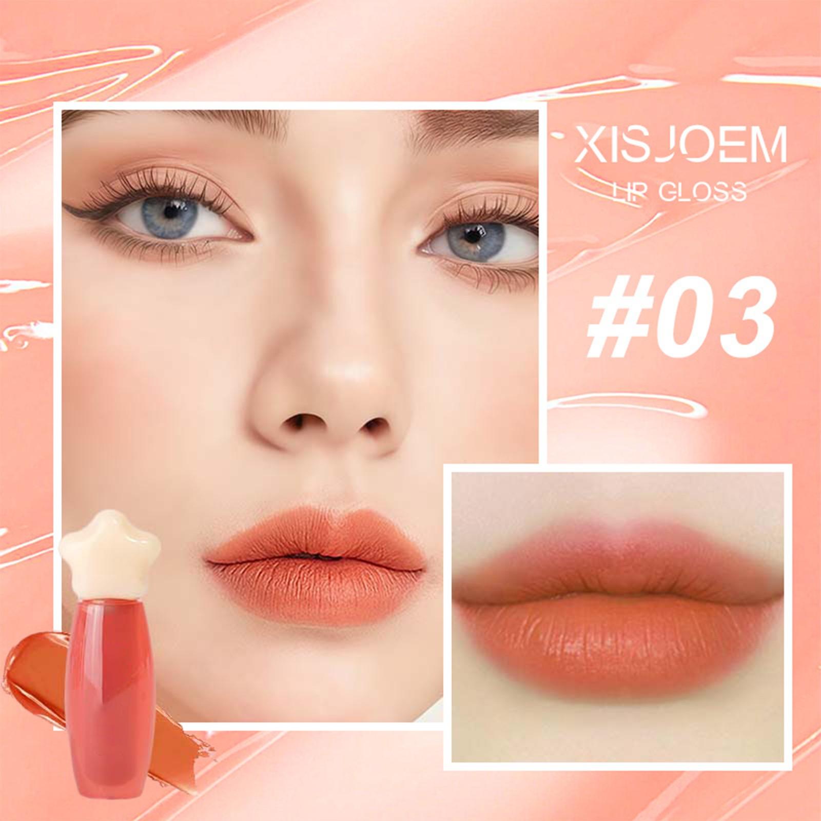 

Звездный блеск для губ Водное зеркало Желейный блеск для губ Увлажняющий Стеклянный блеск для губ Корейская помада Блеск для губ4мл One Size