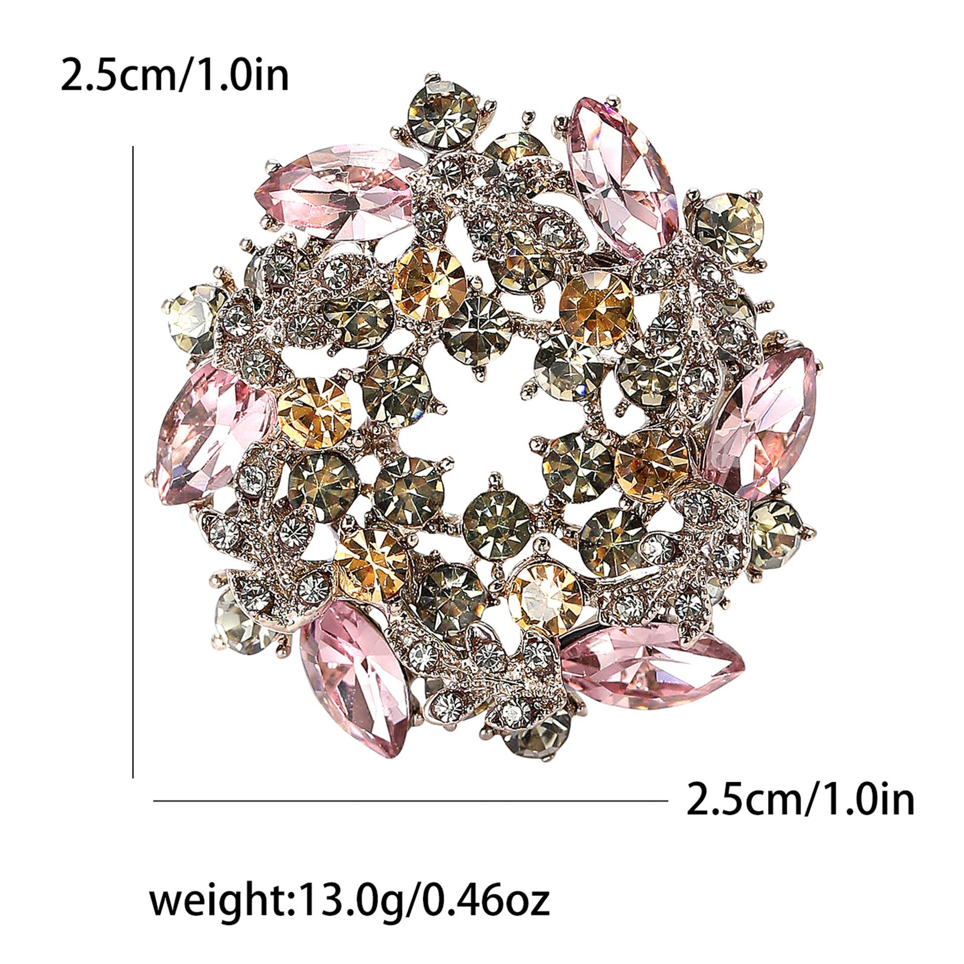 

Модная универсальная брошь из чешского сплава с бриллиантами и баугинией в виде венка, модная элегантная женская одежда, брошь-украшение, булавка