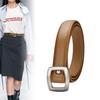 Women's Cowhide Belt Genuine Leather Belt Women's Ins Style Square Buckle Casual and Versatile Suit Women's Trousers