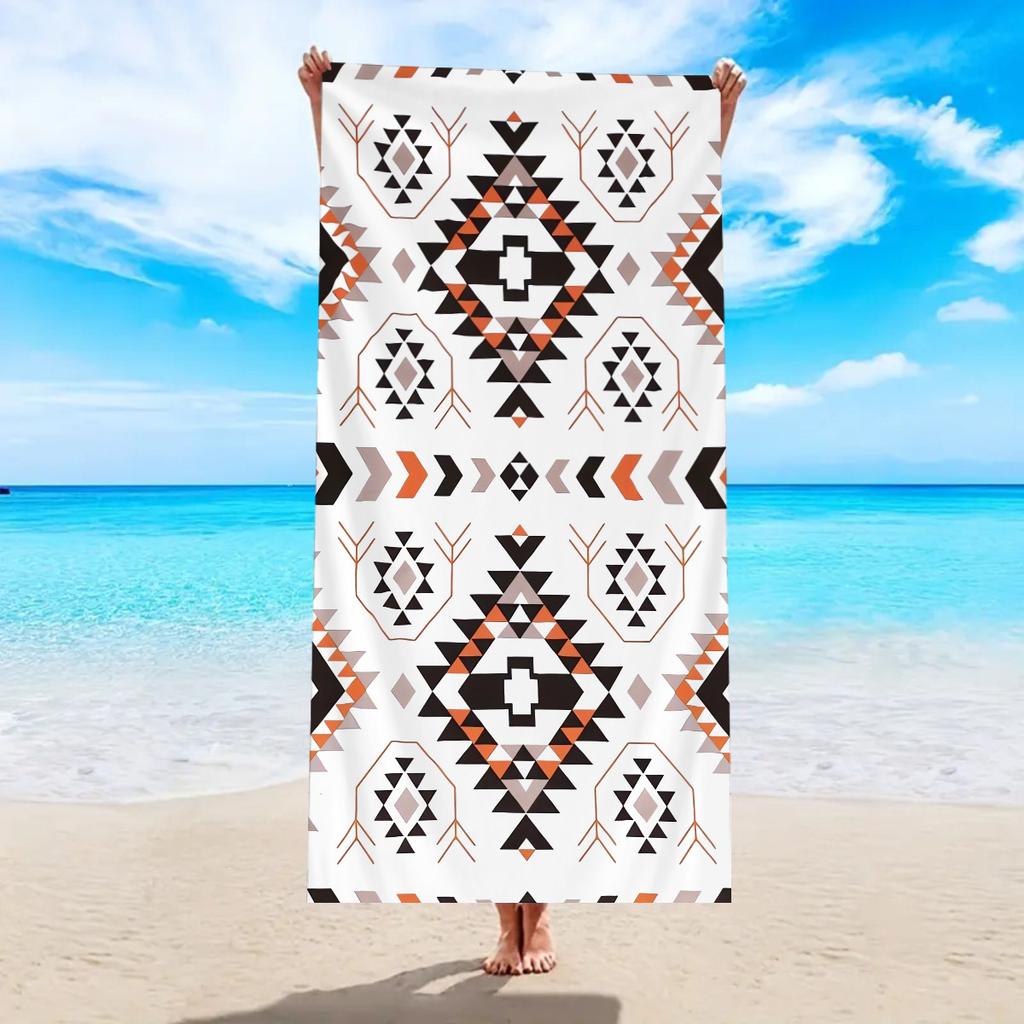 Tropical Leaves Beach Towel Large Palm Leaf Print Microfiber Towel Quick Dry Summer Pool Bath Towel