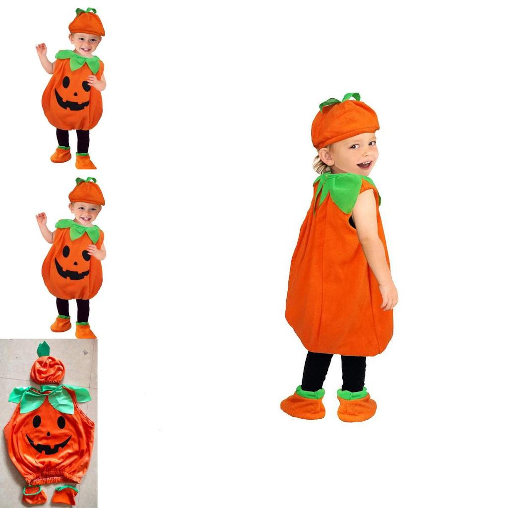 Adorable Kid Halloween Pumpkin Costume Set For Toddler Baby Cosplay Fun