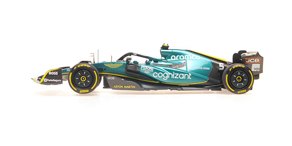 Mini Champs 1/43 Aston Martin Aramco Cognizant F1 Team AMR22 2022 Abu Dhabi GP Last Race Sebastian Vettel
