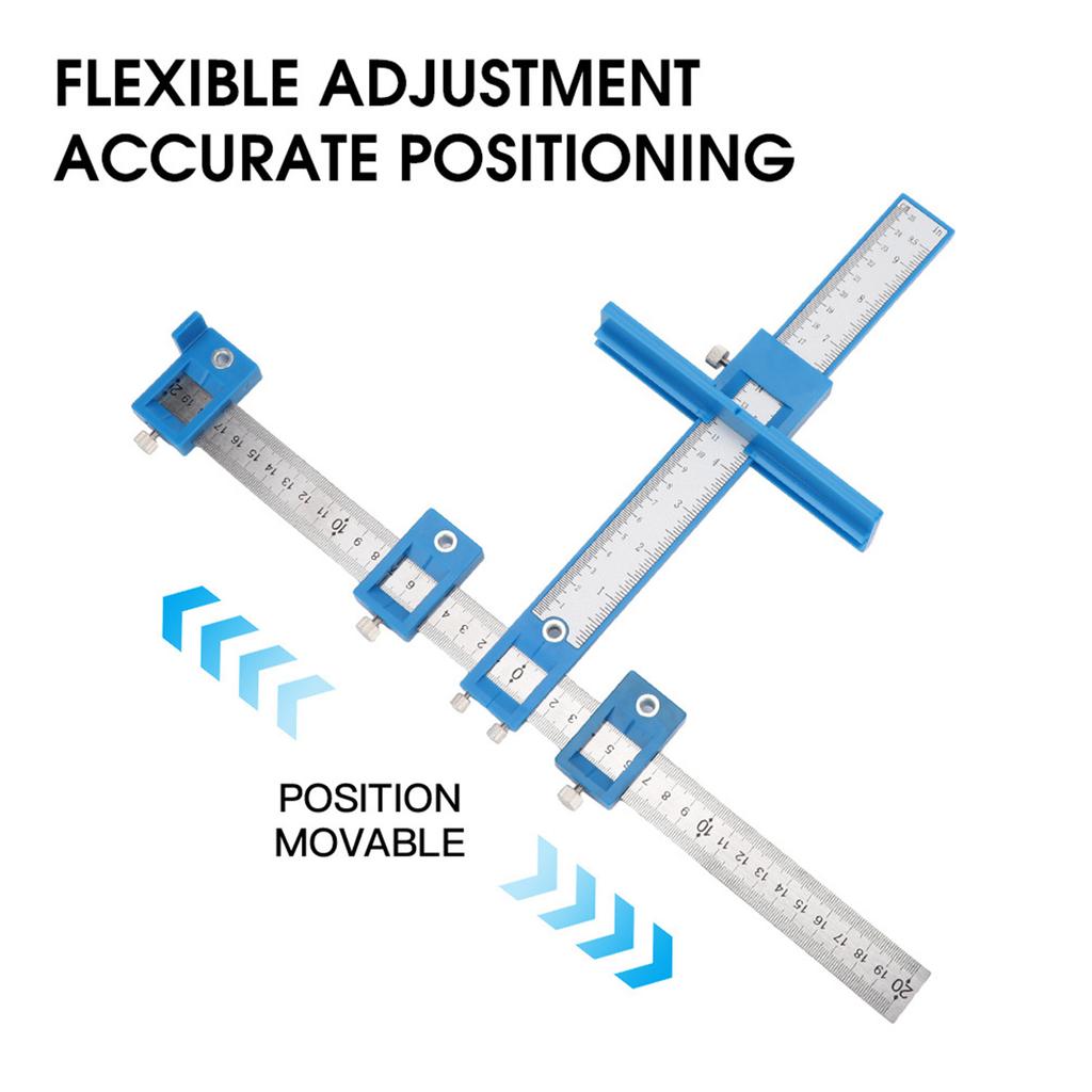 Woodworking Drill Punch Locator Jig Drill Guide Cabinet Handle Knob Template Locator Hole Punch Tool for Woodworking