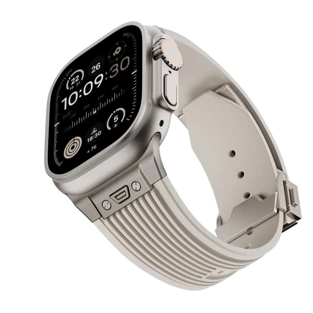Liquid Silicone Strap for Apple Watch Ultra 3/2 Strap 49mm Sports Wristband iWatch Series 11 10 9 8 7 6 5 SE 45mm 44mm 46mm Belt
