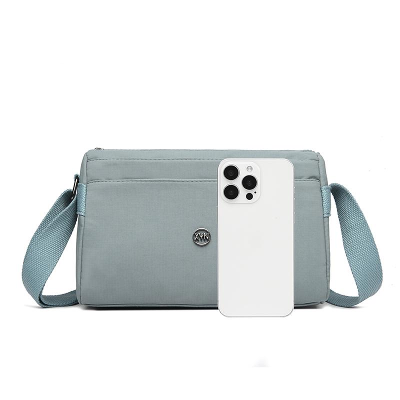 Crossbody Bag Women's Shoulder Small Bag Lightweight Horizontal Multi-Layer Pocket Nylon Bag Mother Bag