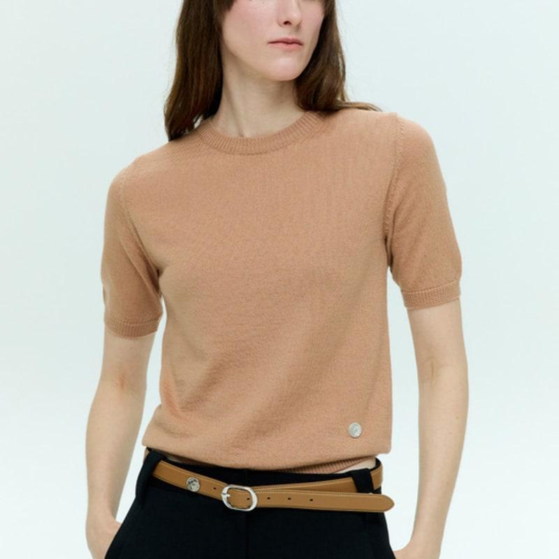 

КОЖАНЫЙ РЕМЕНЬ С КРУГЛОЙ ПРЯЖКОЙ HACIE [ВЕРБЛЮЖИЙ] CAMEL_FREE