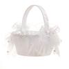 Wedding Flower Girl Baskets Lightweight Elegant Decorative Flower Girl Baskets for Wedding White
