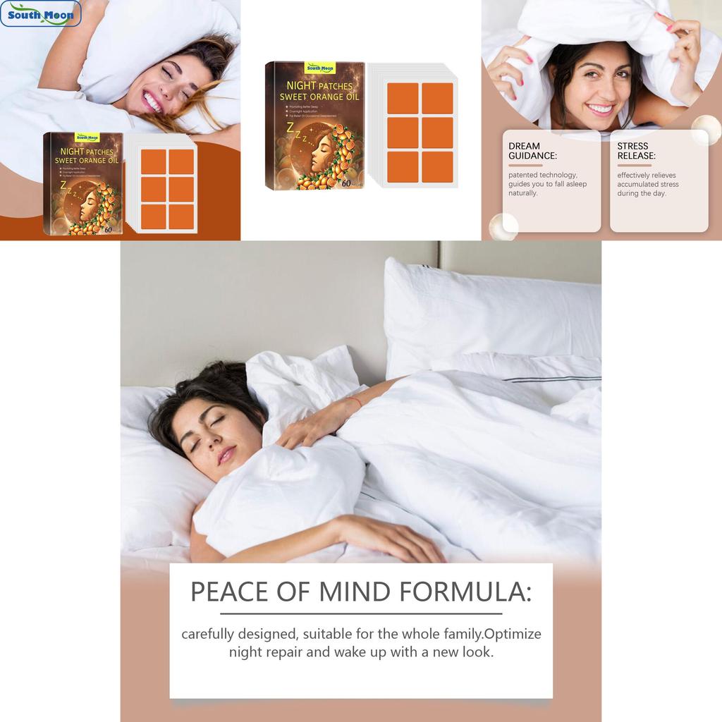 Parches Aromáticos de Naranja Luna del Sur para Dormir Cuidado Nocturno Calmante para Alivio del Sueño Profundo
