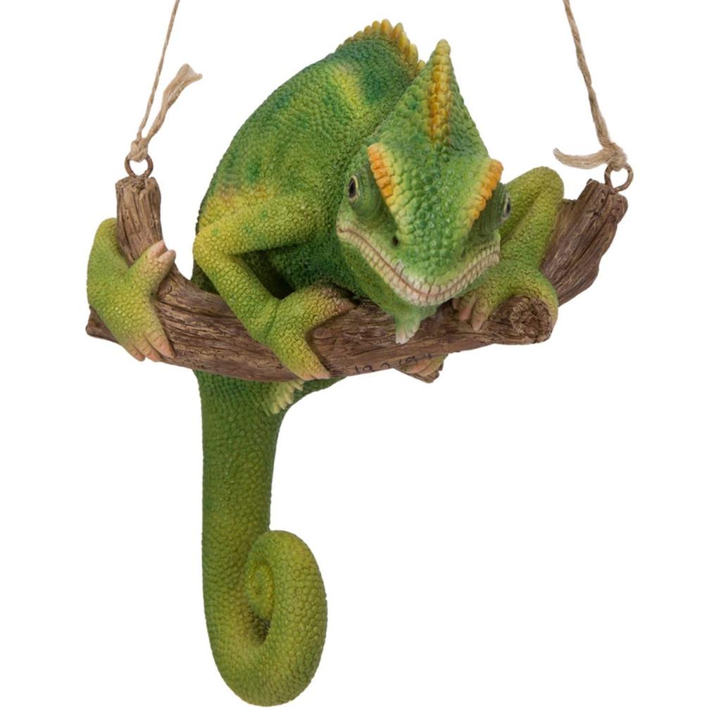 Ubia Chameleon x x Garden Cute Ornament, 11.5 9.5 15.2 cm, Figurine, Animal, Decor, Realistic, Reptile, H19194-1
