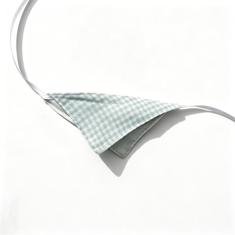 Baby Doll Triangle Scarf and Bib - Plaid/Solid Color Options