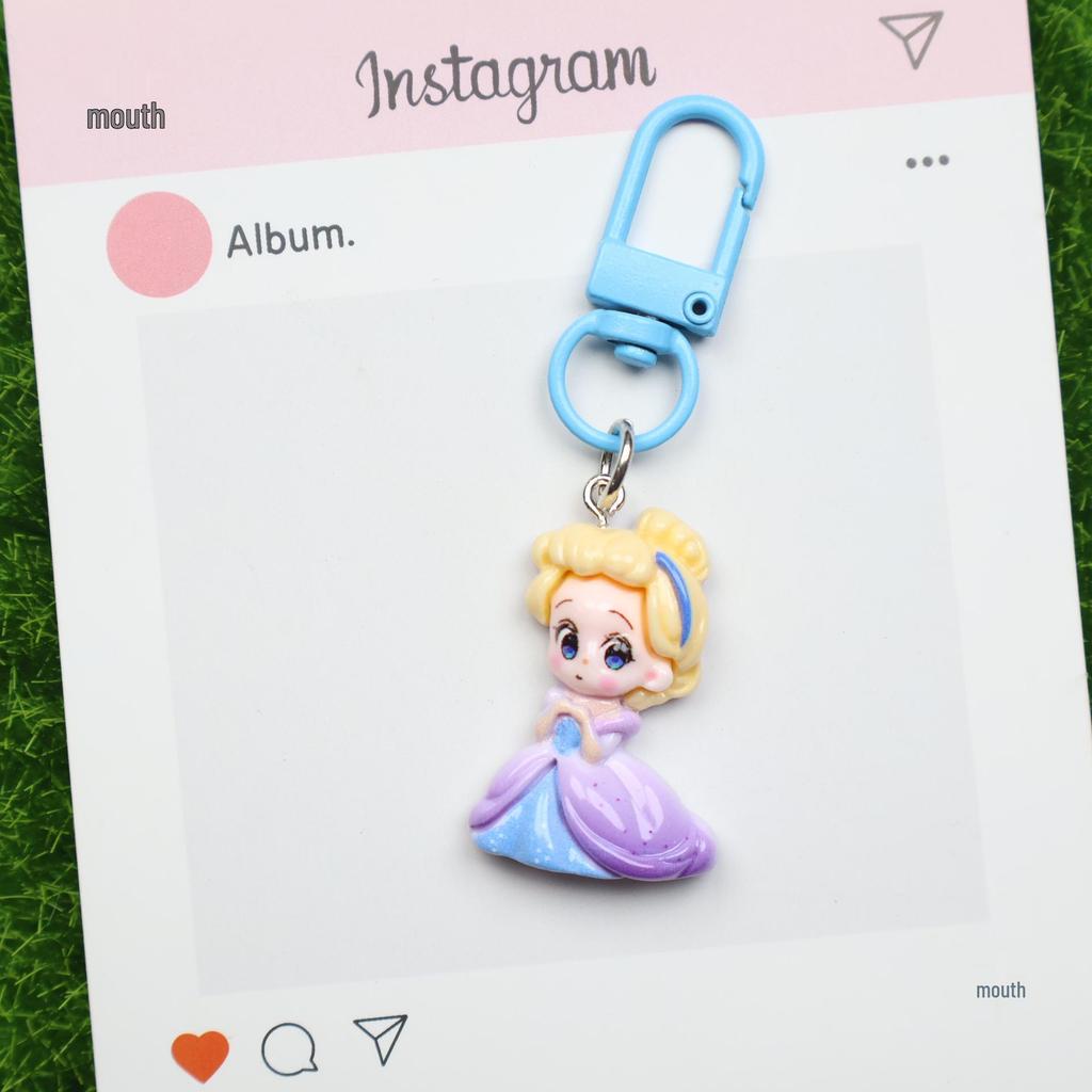 Cartoon Resin Mermaid Princess Keychain - Cute Backpack/Bags Ornament and Gift