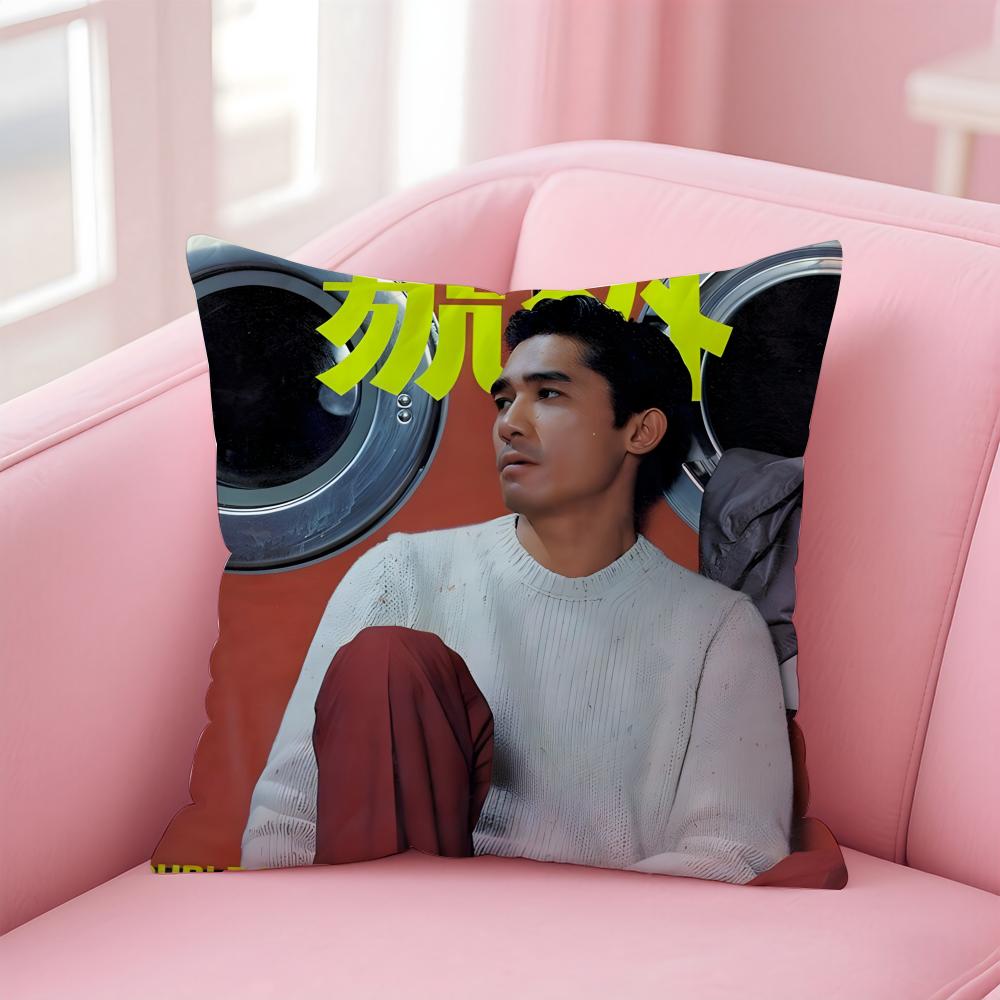 Handsome celebrities TTony Leung Cushion Cover Pillowcase Short Plush Invisible zipper Room Sofa Cushion Cover