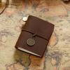 Mini Carnet de Poche à Feuilles Mobiles en Cuir de Vache pour Voyageur