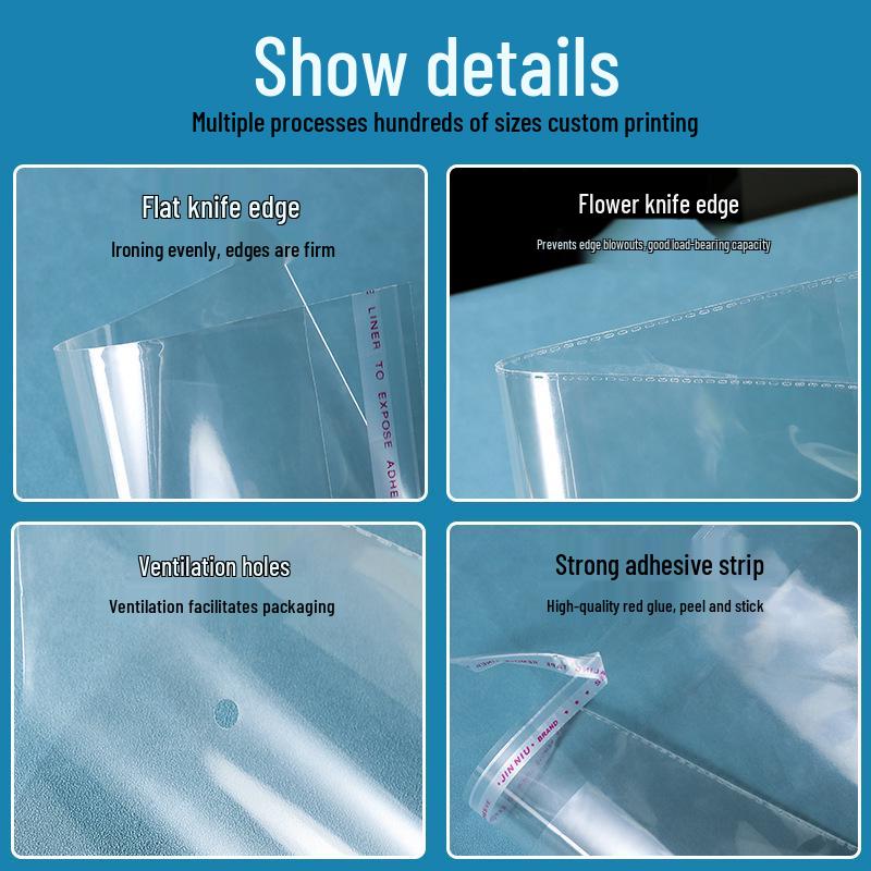 Thickened Transparent OPP Self-Adhesive Clothing Packaging Bag