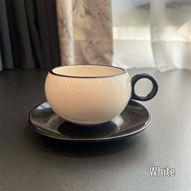 Ceramic Coffee Mug and Saucer Set