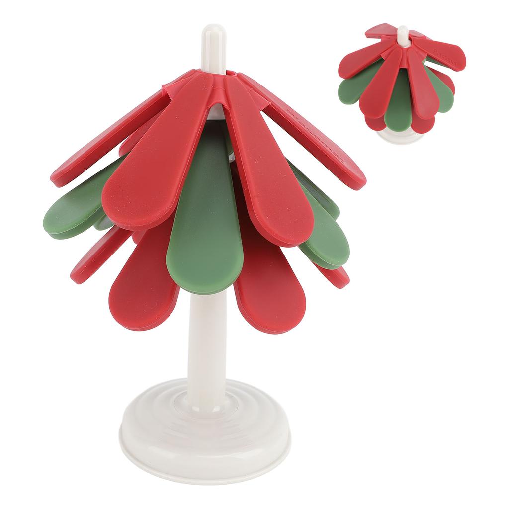 Silicone Tree Coasters for Xmas Decoration Heat Resistant Trivets Placemats for Hot Dishes