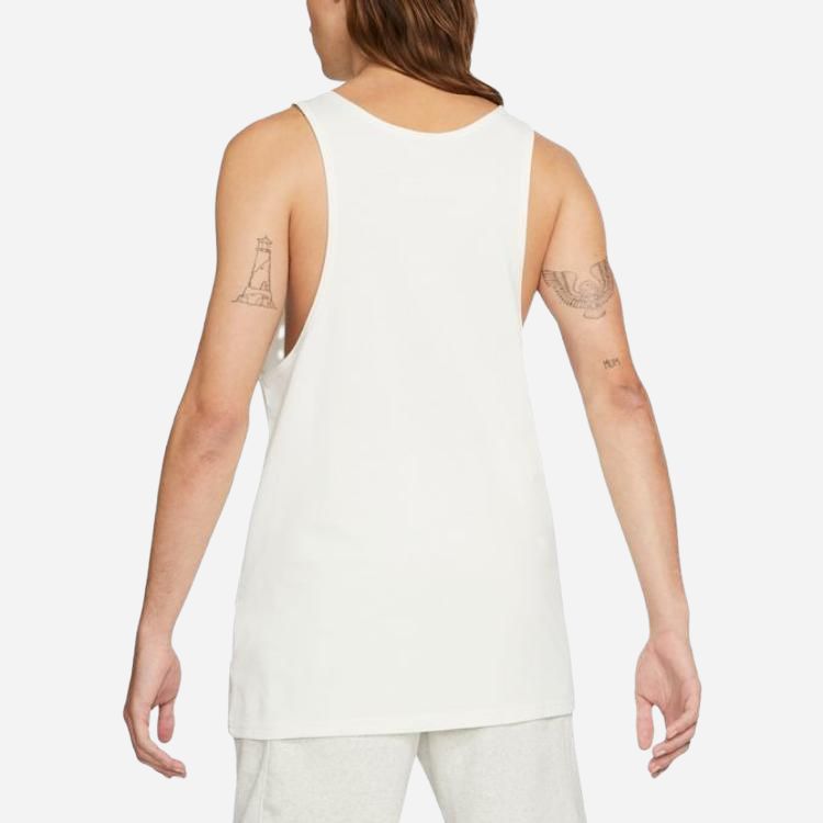 Nike Sportswear Series Logo Print Loose-Fit Breathable Sleeveless Tank Top Men Tops White DH4861-901