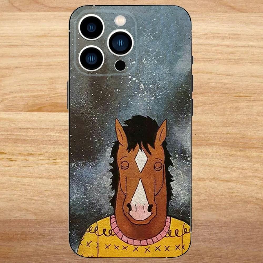 

B-Bojack funny H-Horseman Phone Case For iPhone 16,15,14,13,12,11,Mini,Pro,SE,MAX White Matte Shockproof Cover iPhone14Pro