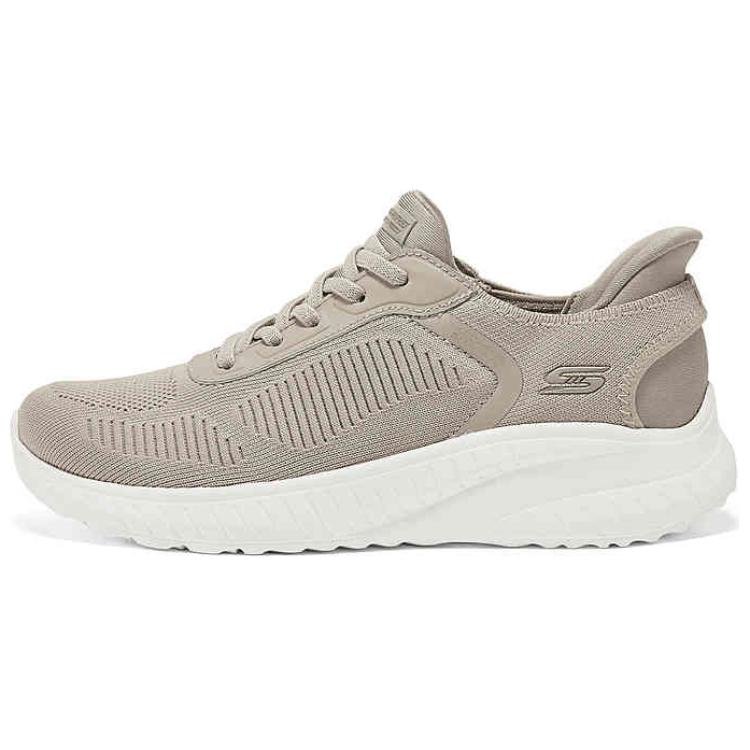 Skechers Bobs Sport Удобные Амортизирующие Прочные Низкие Повседневные Кроссовки Женские Серый Коричневый 117497-TPE 35