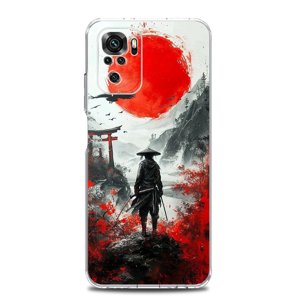 Japanese Bushido Samurai Phone Case For Xiaomi Redmi Note 14 13 12 4G 9 8 10 11 Pro Plus 5G 14C 13C 12C 10C 9C 9A Clear Cover