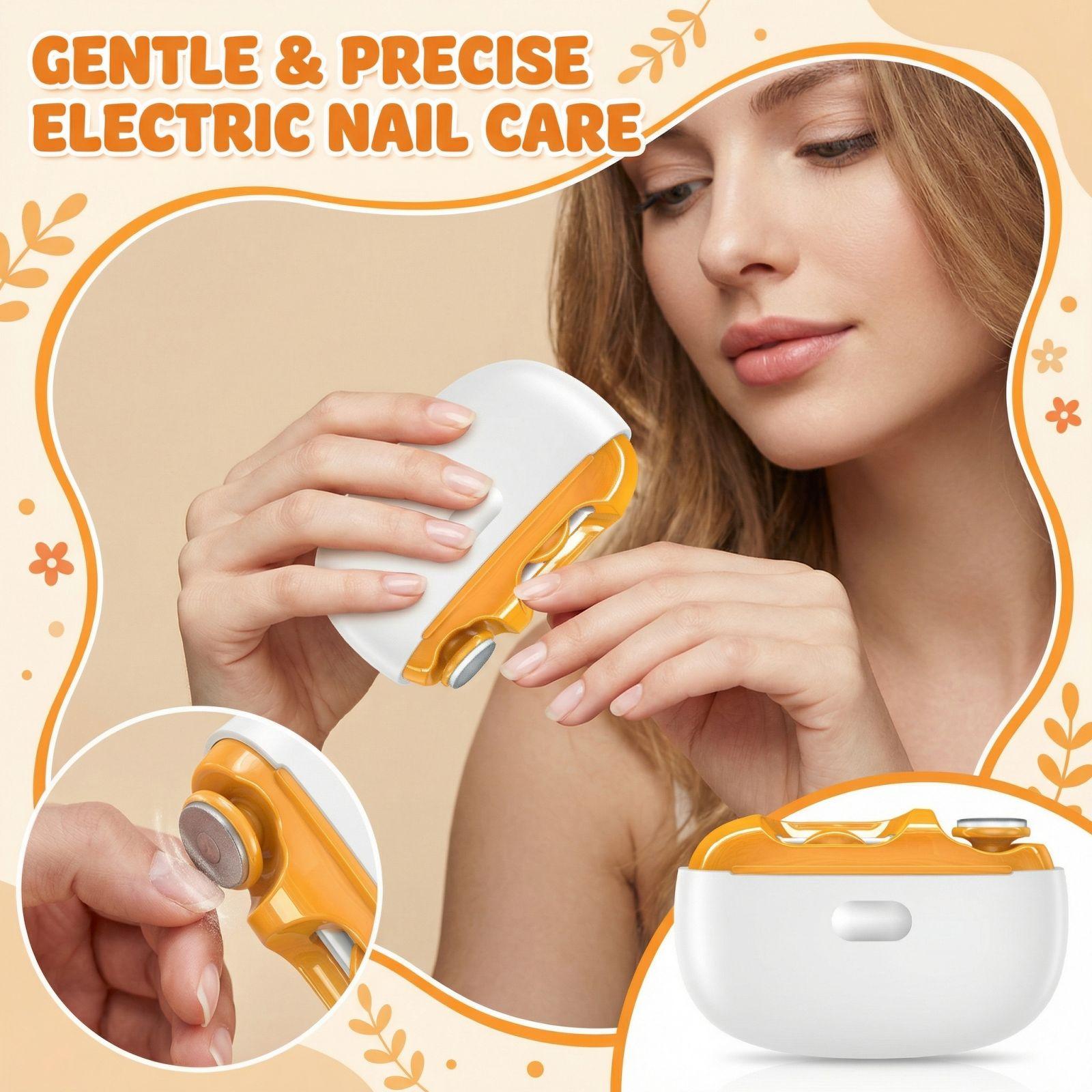 Portable Fully Automatic Nail Clippers Multifunctional Electric Nail Polisher белый