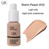 QIC Foundation Makeup Concealer Waterproof Long-Lasting Pore Minimizing Oil Control 30ml